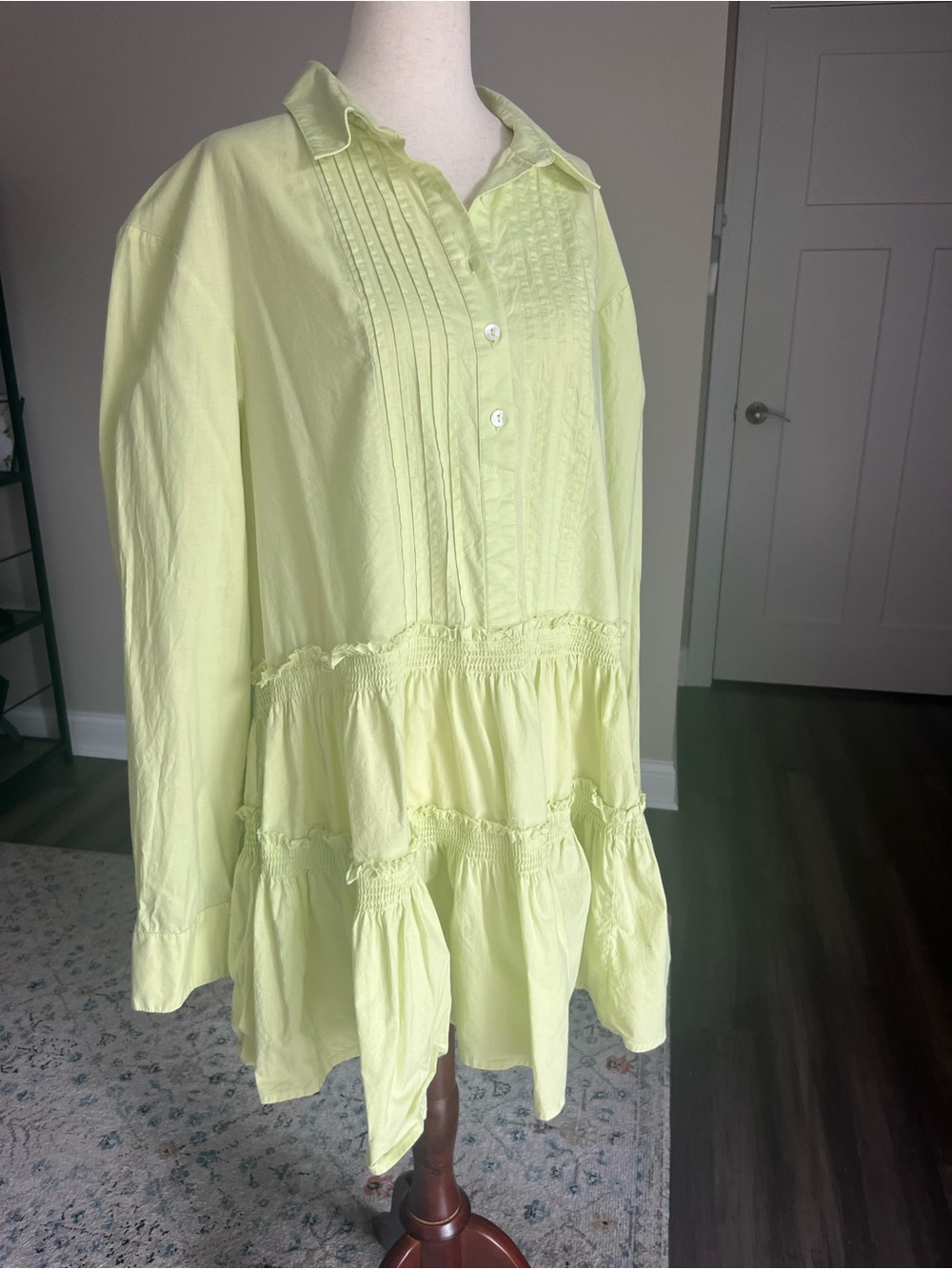 Free People Billie Long Sleeve Shirt Mini Dress, Cottagecore, Bohemian and Flowy